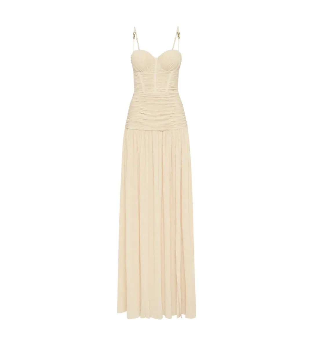 Manning Cartell Double Time Pleat Maxi Dress Nougat Size S/AU 8 for rent on The Volte - main image