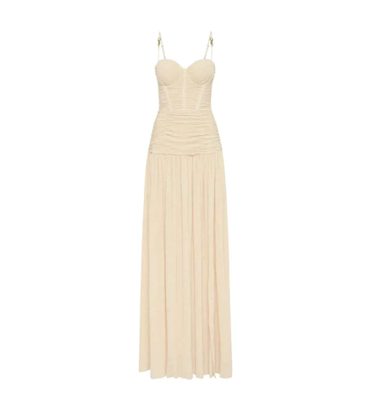 Manning Cartell Double Time Pleat Maxi Dress Nougat Size S/AU 8 - Image 8