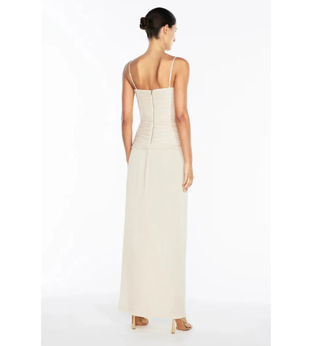 Manning Cartell Double Time Pleat Maxi Dress Nougat Size M/AU 10 for rent on The Volte - main image