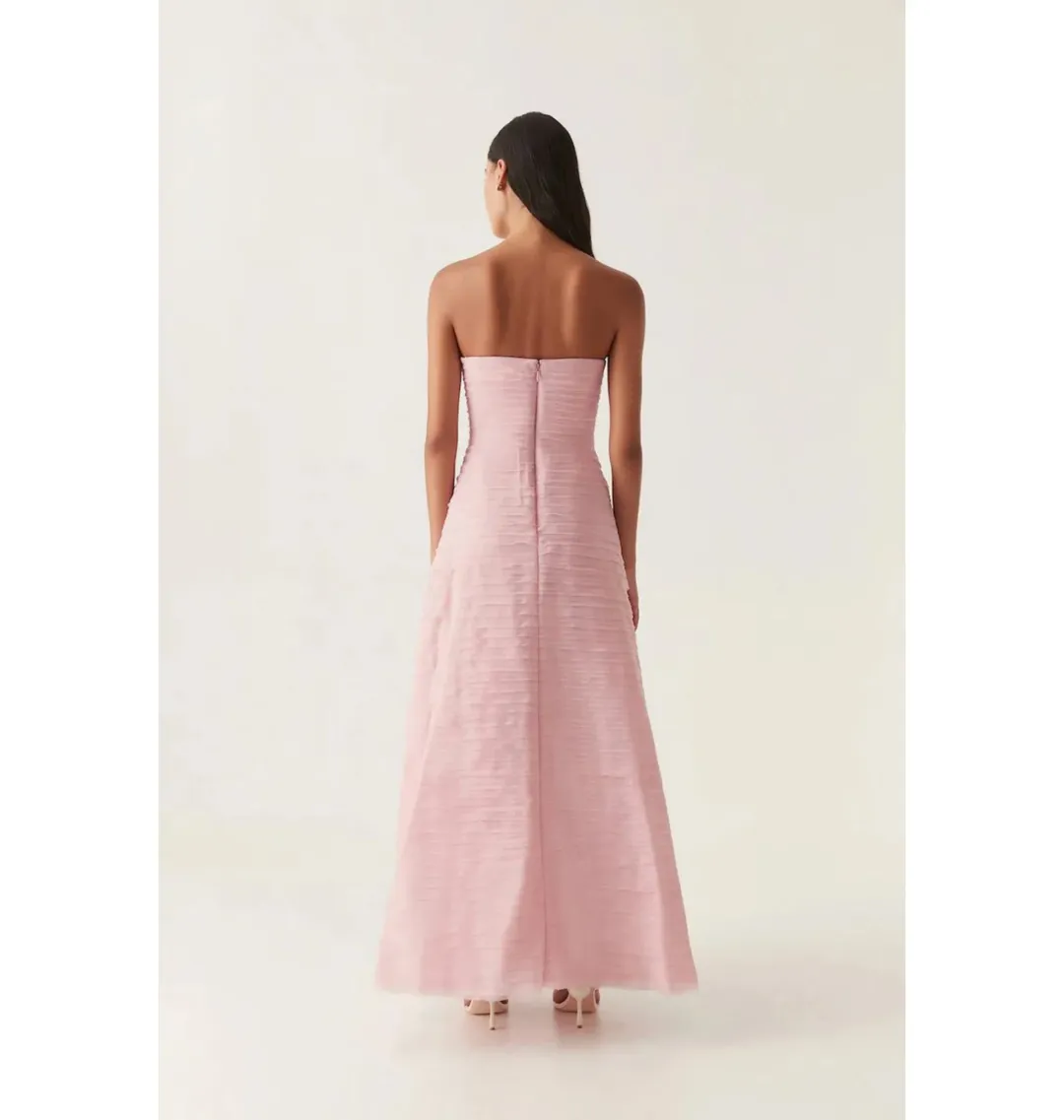 Aje Soundscape Maxi Dress Chalk Pink Size AU 6 for rent on The Volte - main image