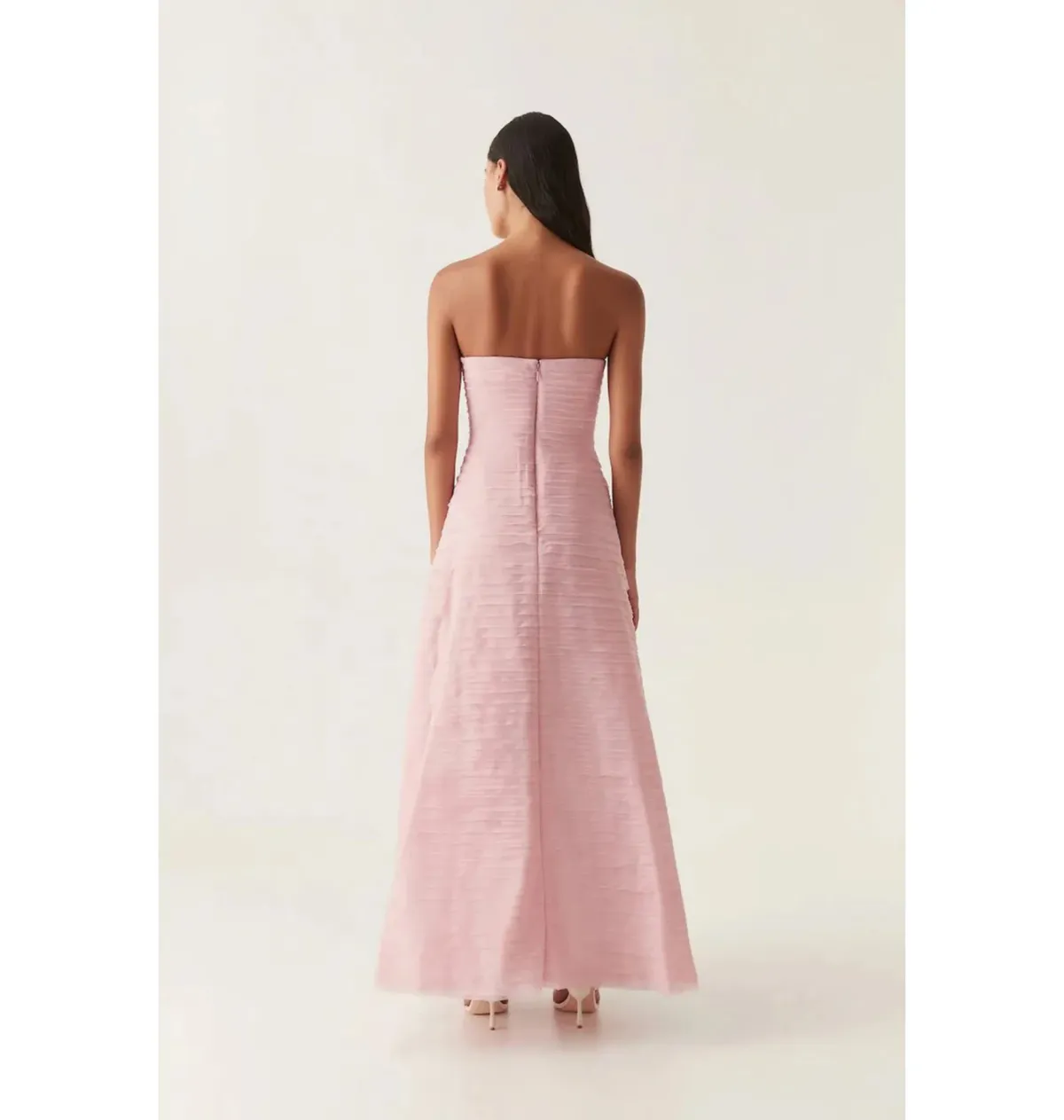 Aje Soundscape Maxi Dress Chalk Pink Size AU 4 - Image 3