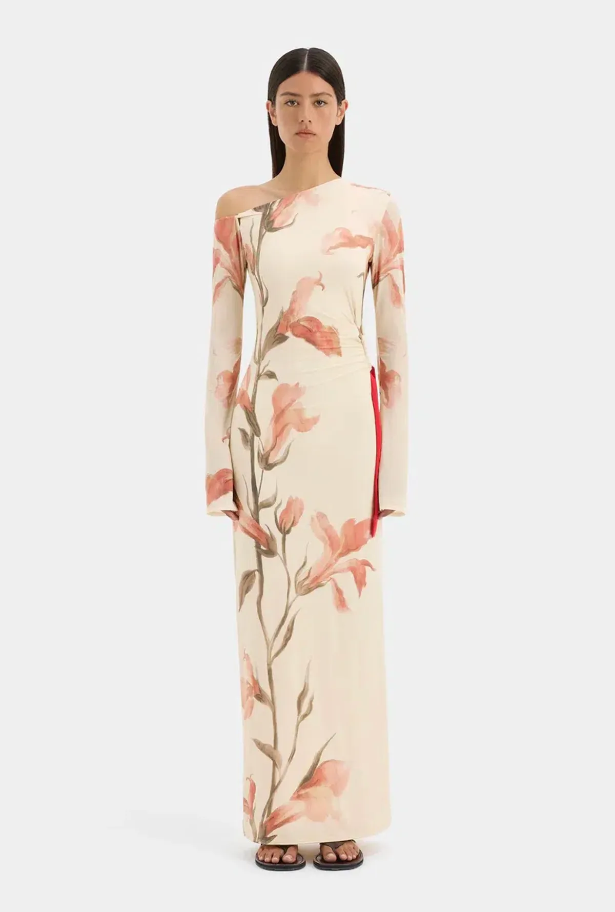Sir The Label Hana Tie Maxi Dress Gladioli Print Size 3 / AU 12 for rent on The Volte - main image