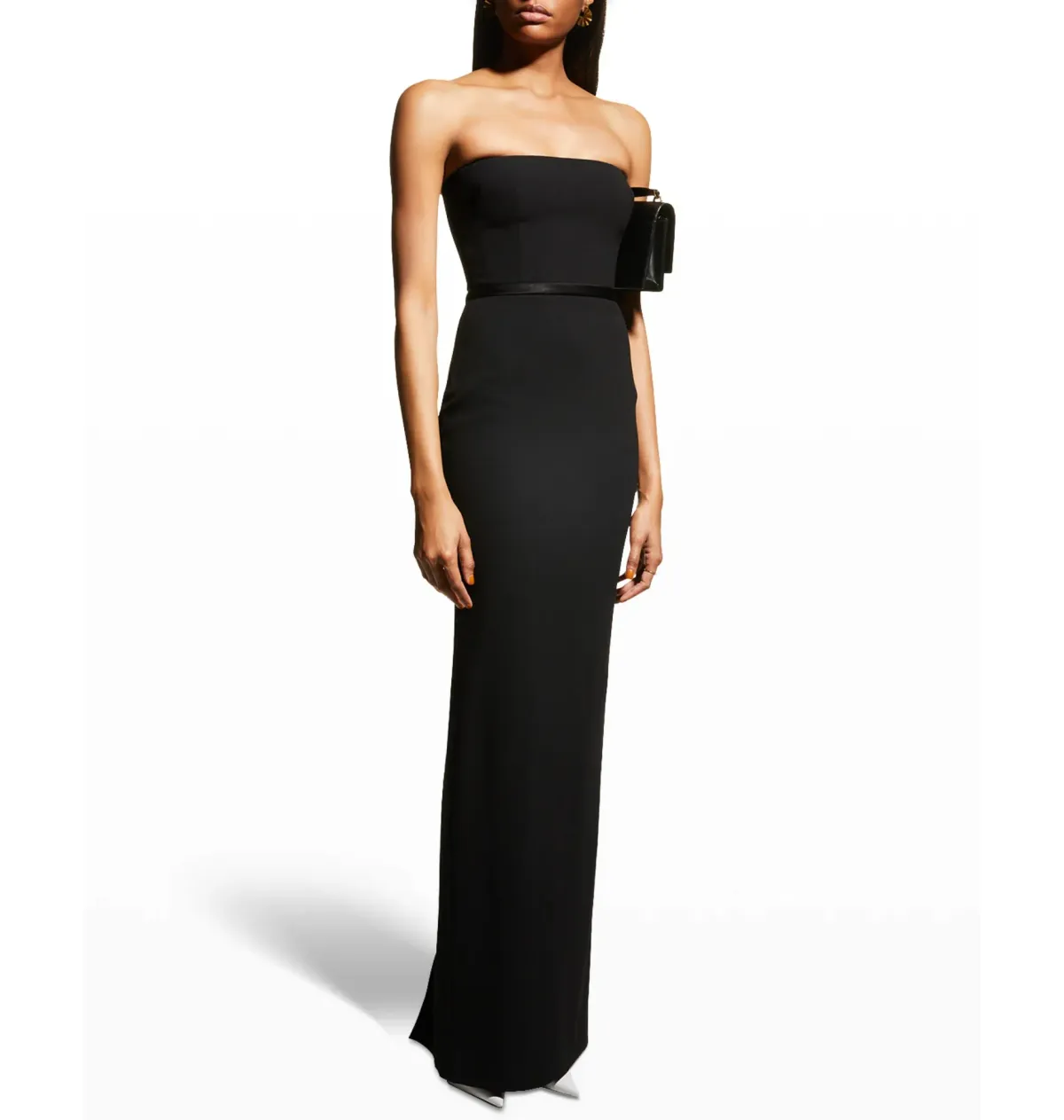 Alex Perry Cassidy Strapless Column Gown Grey Size AU 6 - Image 1