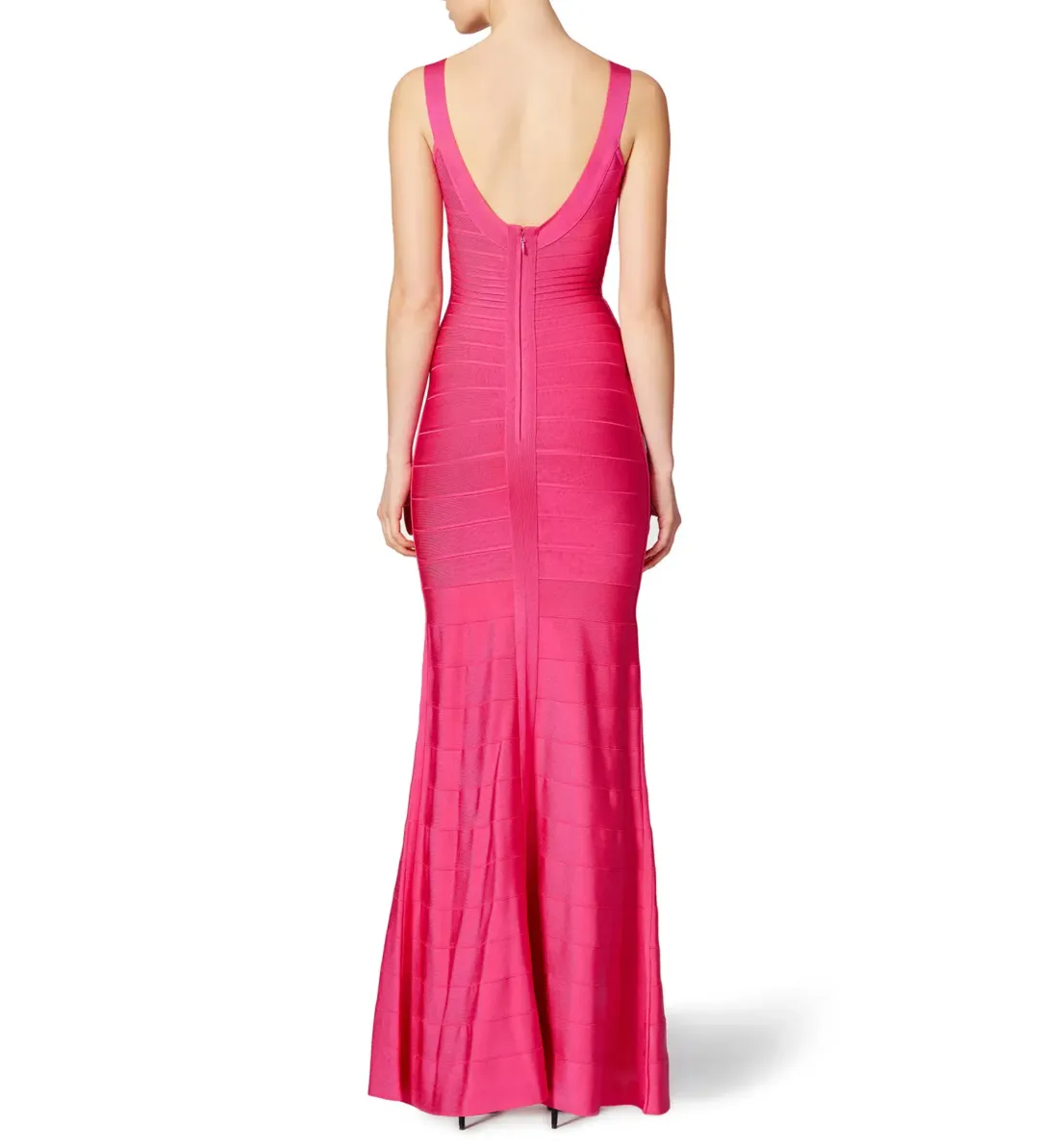 Herve Leger Pink Ellen Bandage Gown Size 10/S for rent on The Volte - main image
