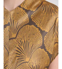 Oxford Fleur Printed Twill Midi Dress Chocolate/Gold Size AU 14 for rent on The Volte - image 5