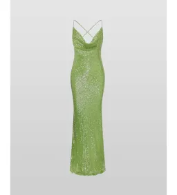 Rat & Boa Gaia Dress in Green Sequin Size S / AU 8 for rent on The Volte - image 4
