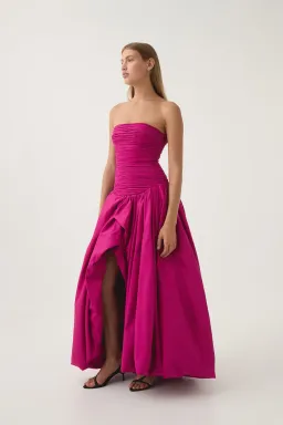 Aje Magenta Violette Bubble Hem Maxi Gown Size 10 for rent on The Volte - image 3