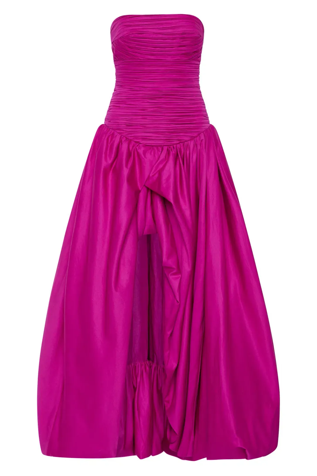 Aje Magenta Violette Bubble Hem Maxi Gown Size 10 for rent on The Volte - main image