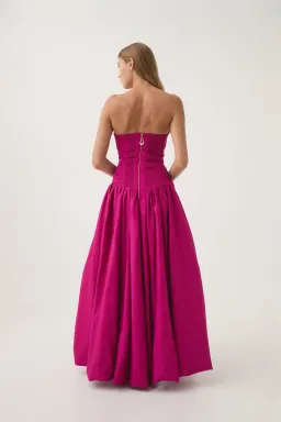 Aje Magenta Violette Bubble Hem Maxi Gown Size 10 for rent on The Volte - image 5