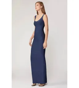 Herve Leger Round Neck Gown in Navy Size XS / AU 6 for rent on The Volte - image 2