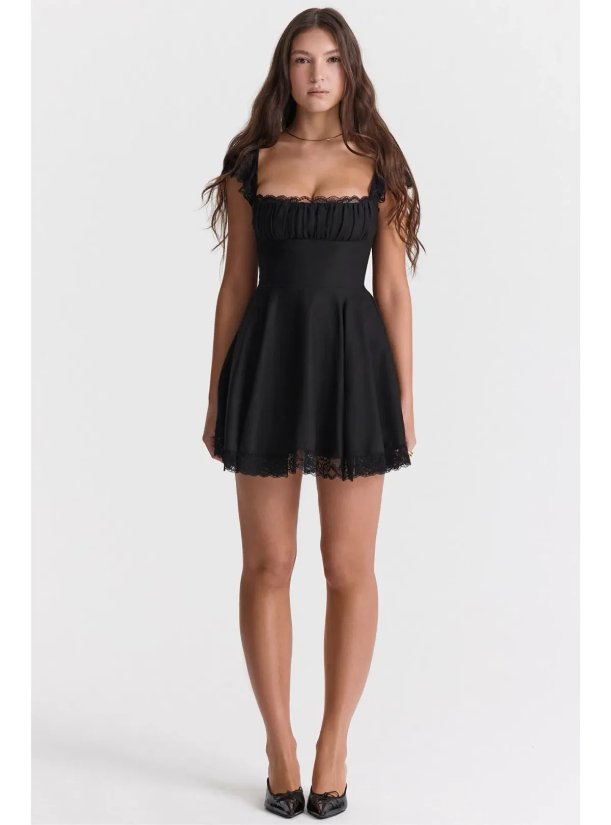 House Of CB Kaia A-Line Mini Dress Black Size XS / AU 6 - Image 1