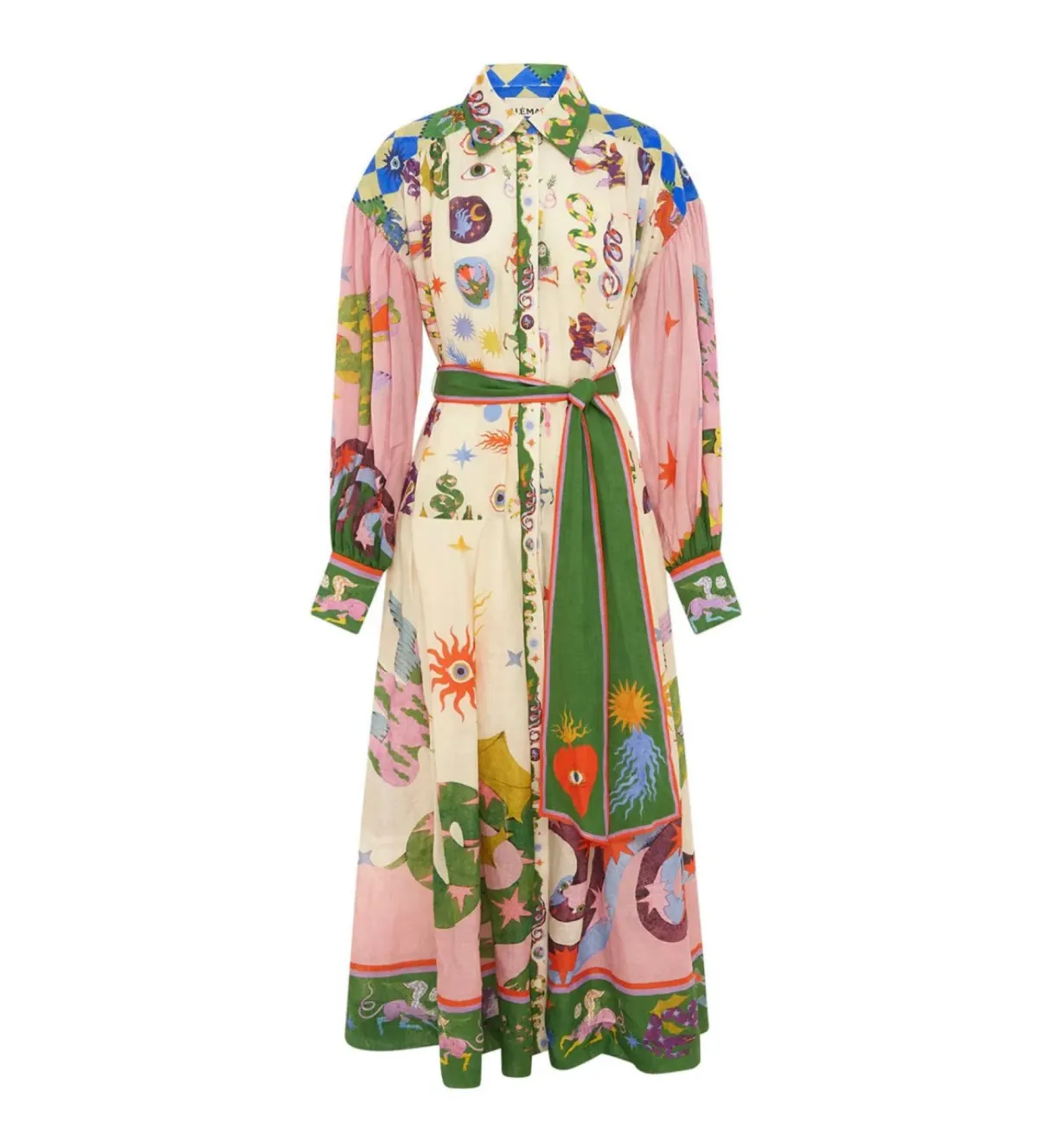 Alemais Seekers Shirtdress In Multi Size 10 - Image 3
