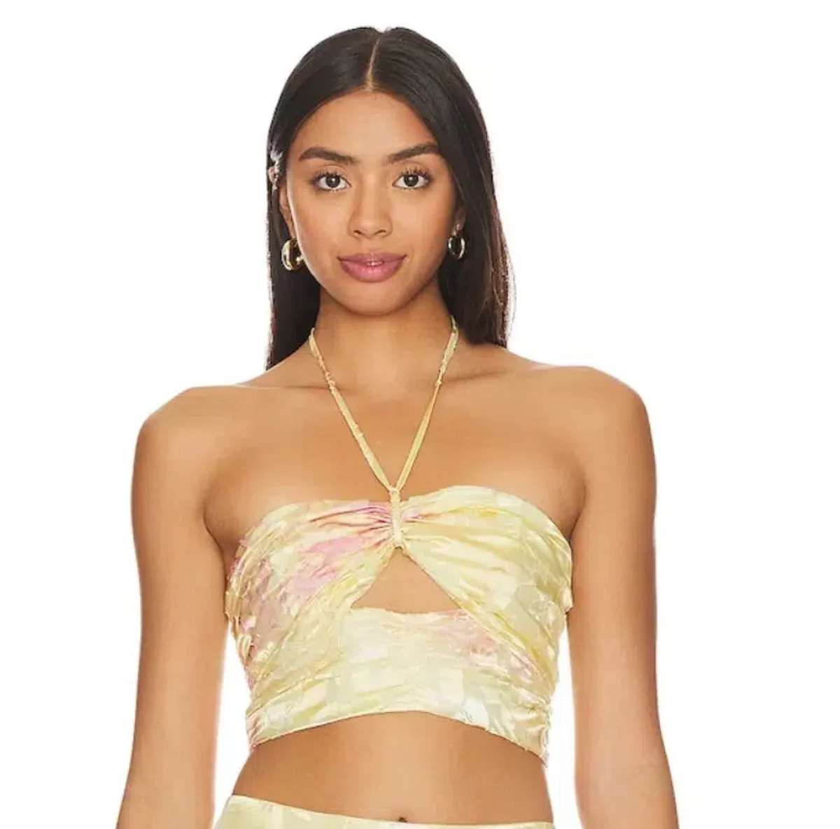 Loveshackfancy Chance Maxi Set Yellow Floral Size 8 - Image 2