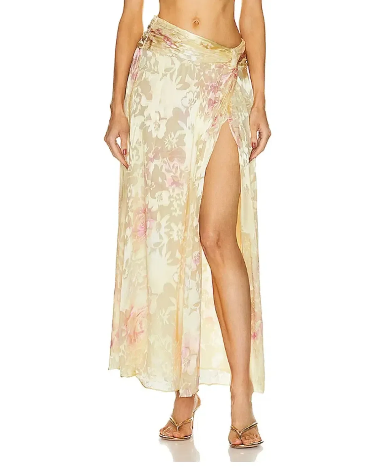 Loveshackfancy Chance Maxi Set Yellow Floral Size 8 - Image 3