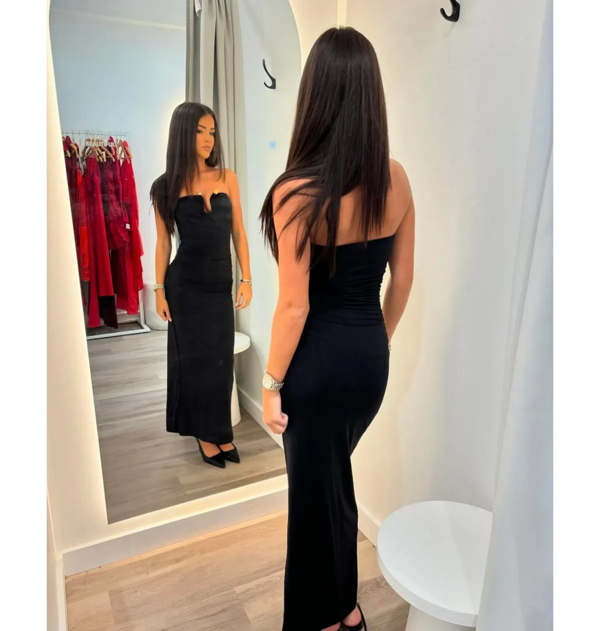 Kookai Tayla Trim Maxi Dress Black Size AU 8 - Image 4