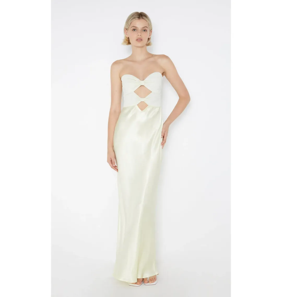 Bec & Bridge Halle Strapless Gown Yellow Size AU 8 for rent on The Volte - main image