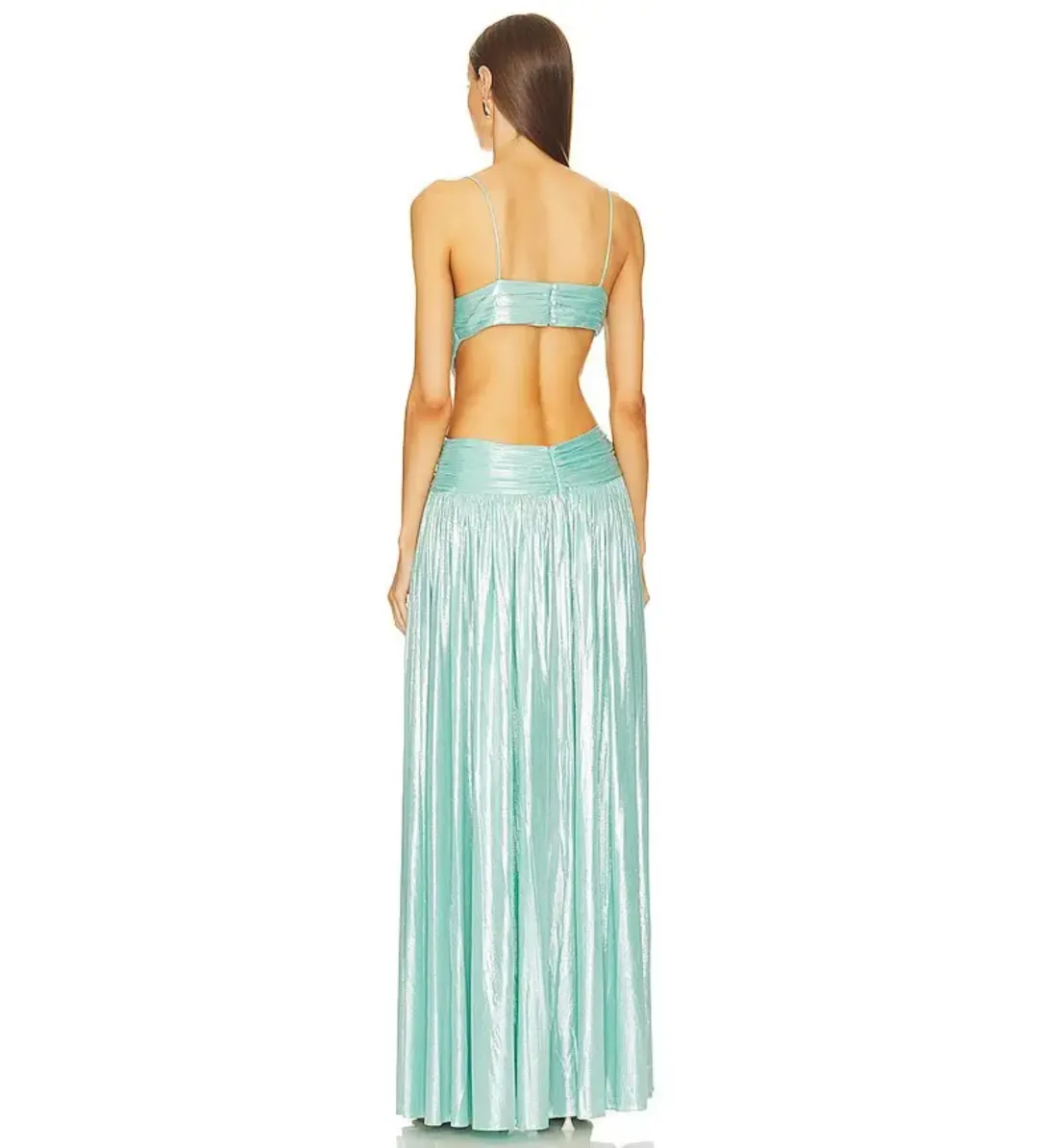 Retrofête Thea Maxi Dress Blue Size 8 for rent on The Volte - main image