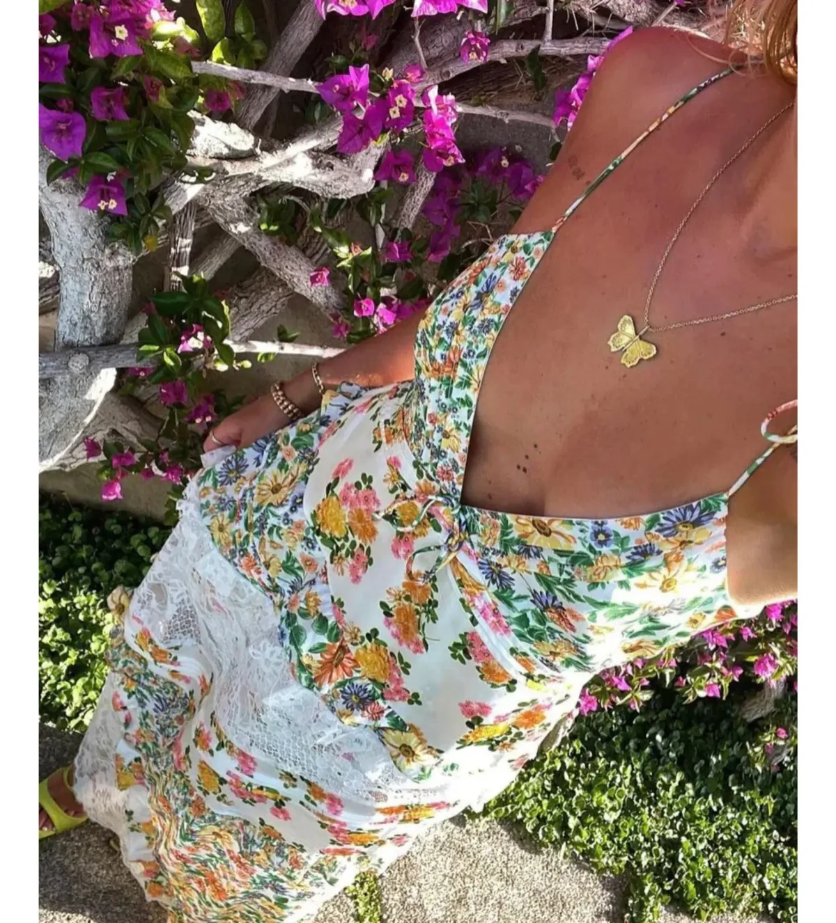 For Love & Lemons Green Rosalyn Maxi Size XS/ AU 6 - Image 3