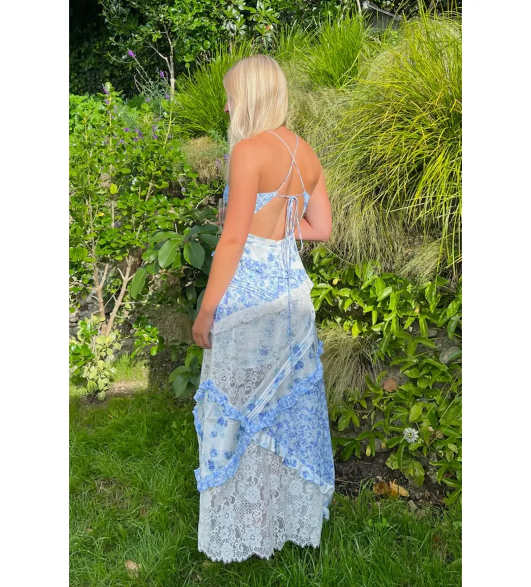 For Love & Lemons Blue Rosalyn Maxi Size XS / AU 6 for rent on The Volte - main image