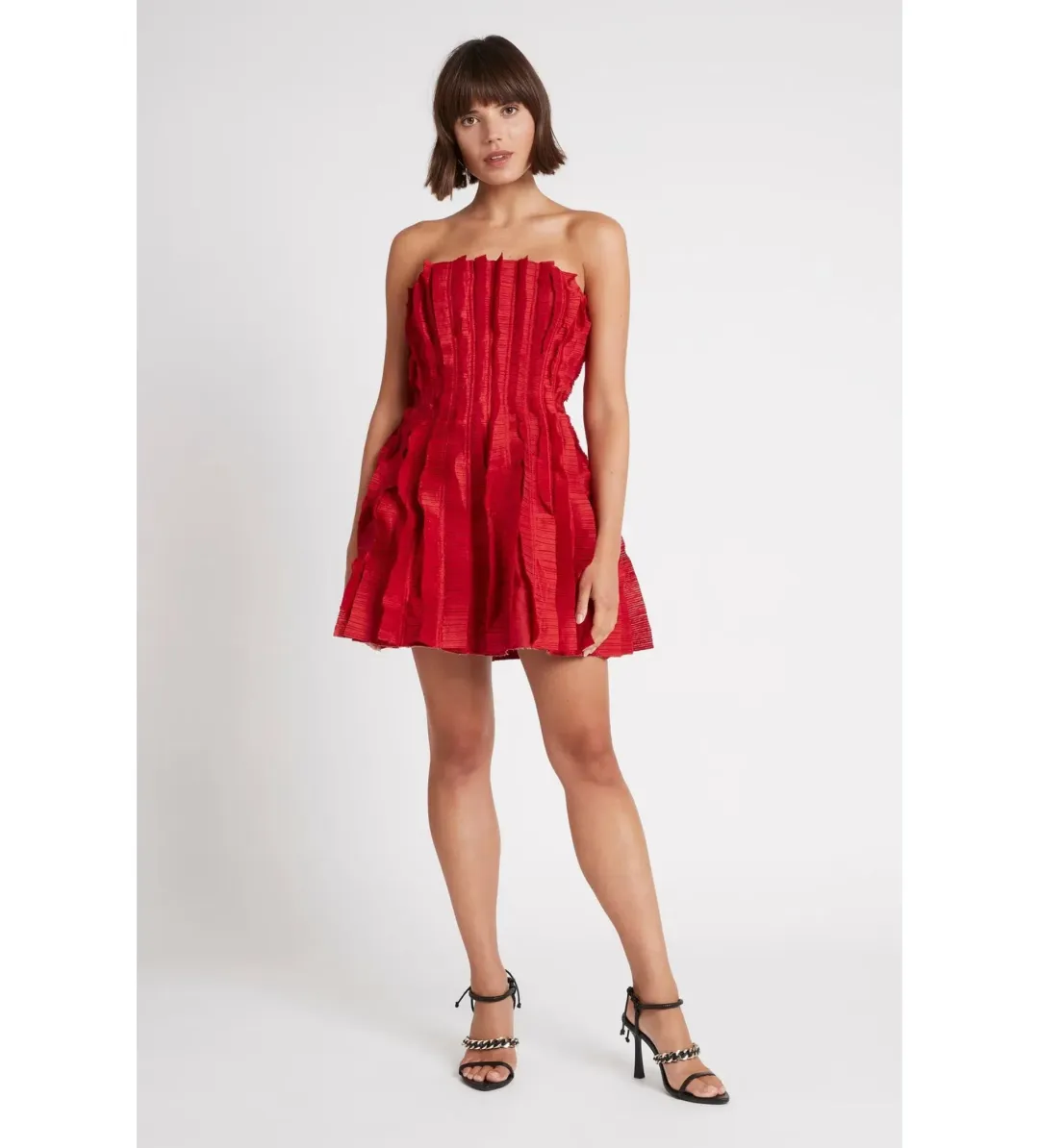 AJE Hybrid Mini Dress Red Size 6 for rent on The Volte - main image