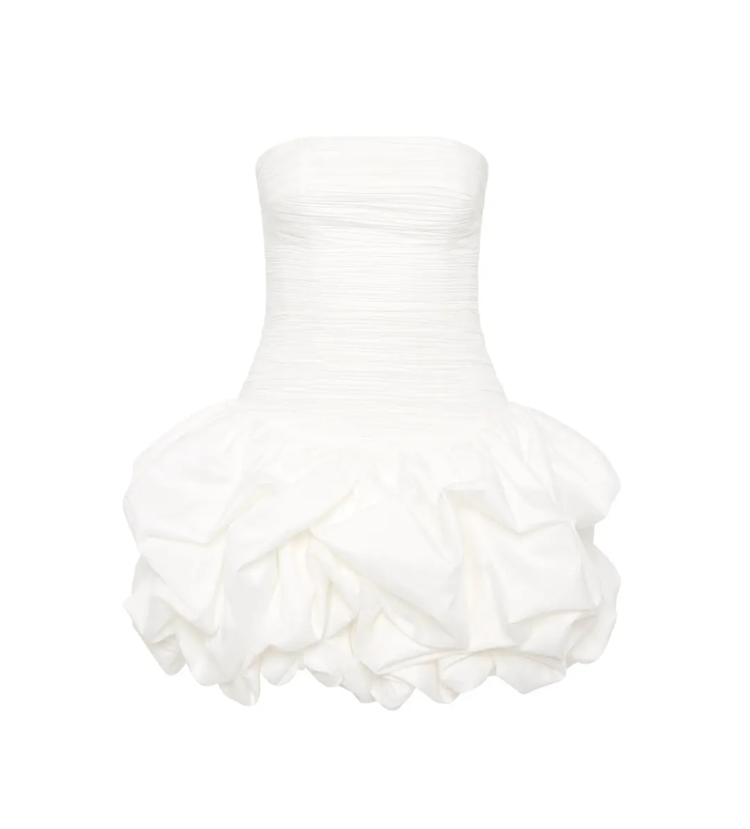 AJE Violette Bubble Hem Mini Dress Ivory Size 8 for rent on The Volte - main image
