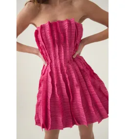 AJE Hybrid Sleeveless Mini Dress Fuschia Rose Size 10 for rent on The Volte - image 2
