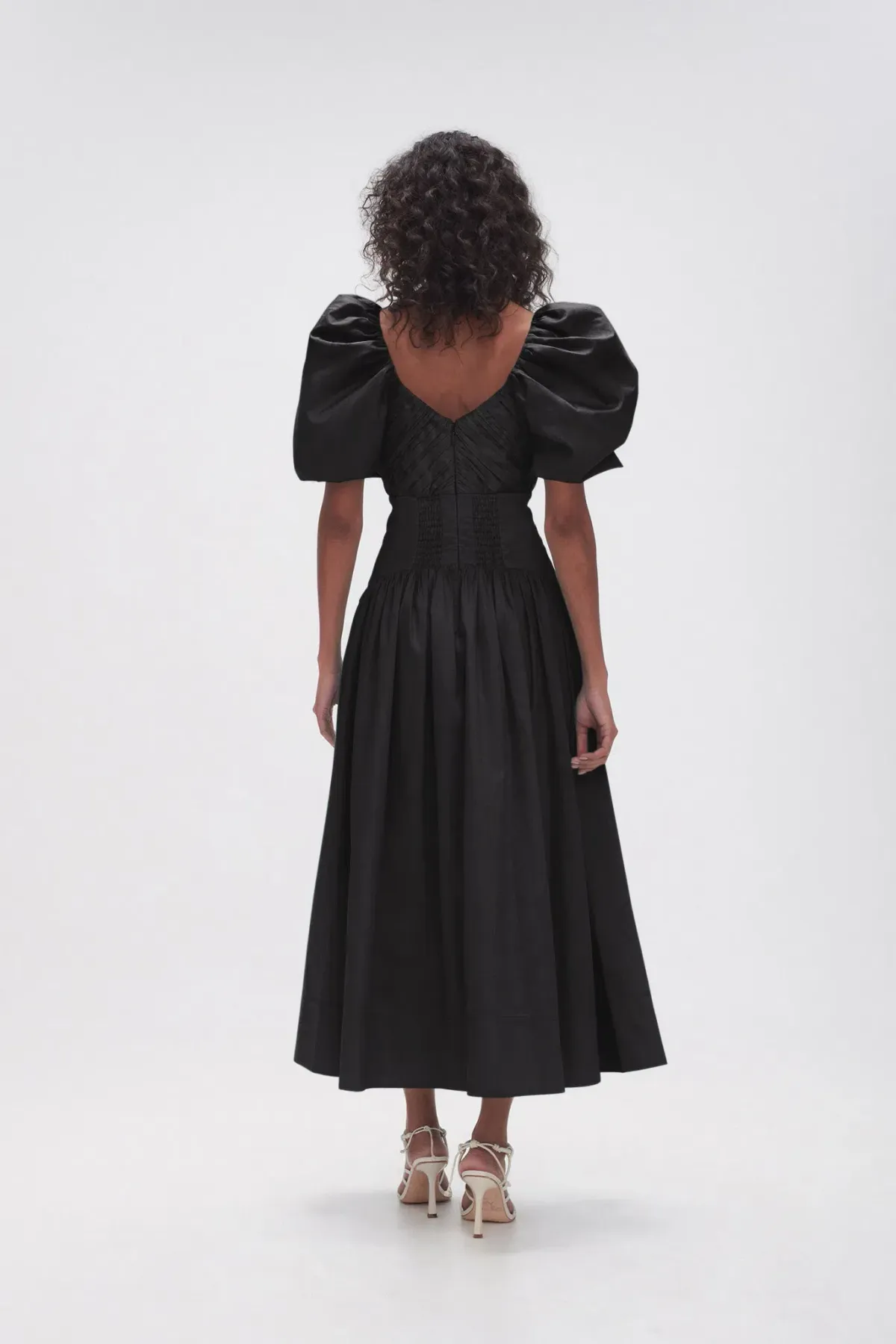 Aje Gabrielle Plunge Midi Dress Black Size 12 - Image 4