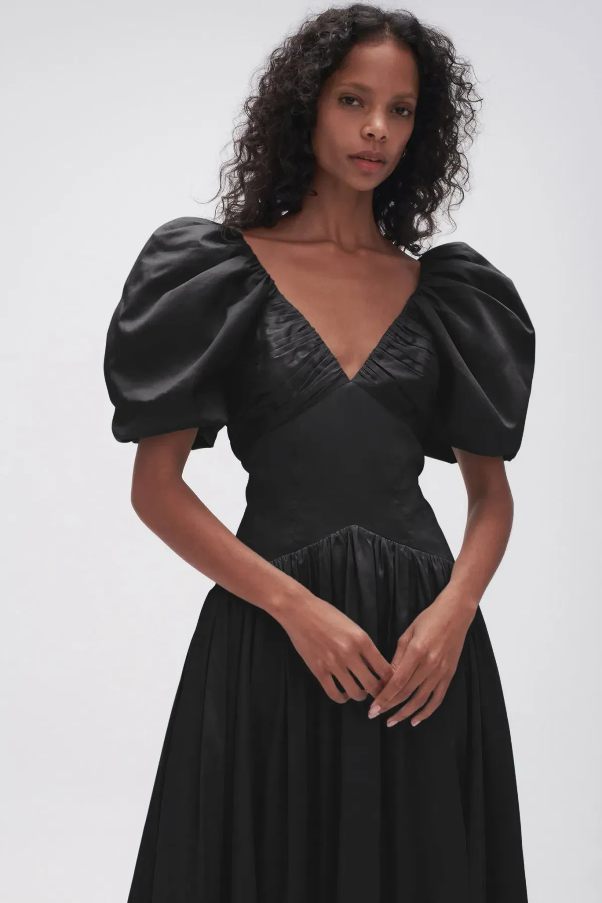 Aje Gabrielle Plunge Midi Dress Black Size 12 - Image 2