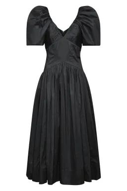 Aje Gabrielle Plunge Midi Dress Black Size 12 for rent on The Volte - image 5