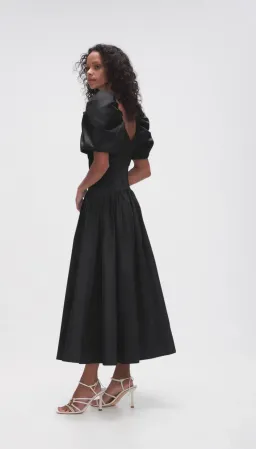 Aje Gabrielle Plunge Midi Dress Black Size 8 for rent on The Volte - image 2