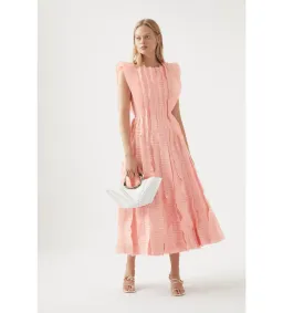 Aje Hybrid Midi Dress Rose Pink Size 14 for rent on The Volte - image 1