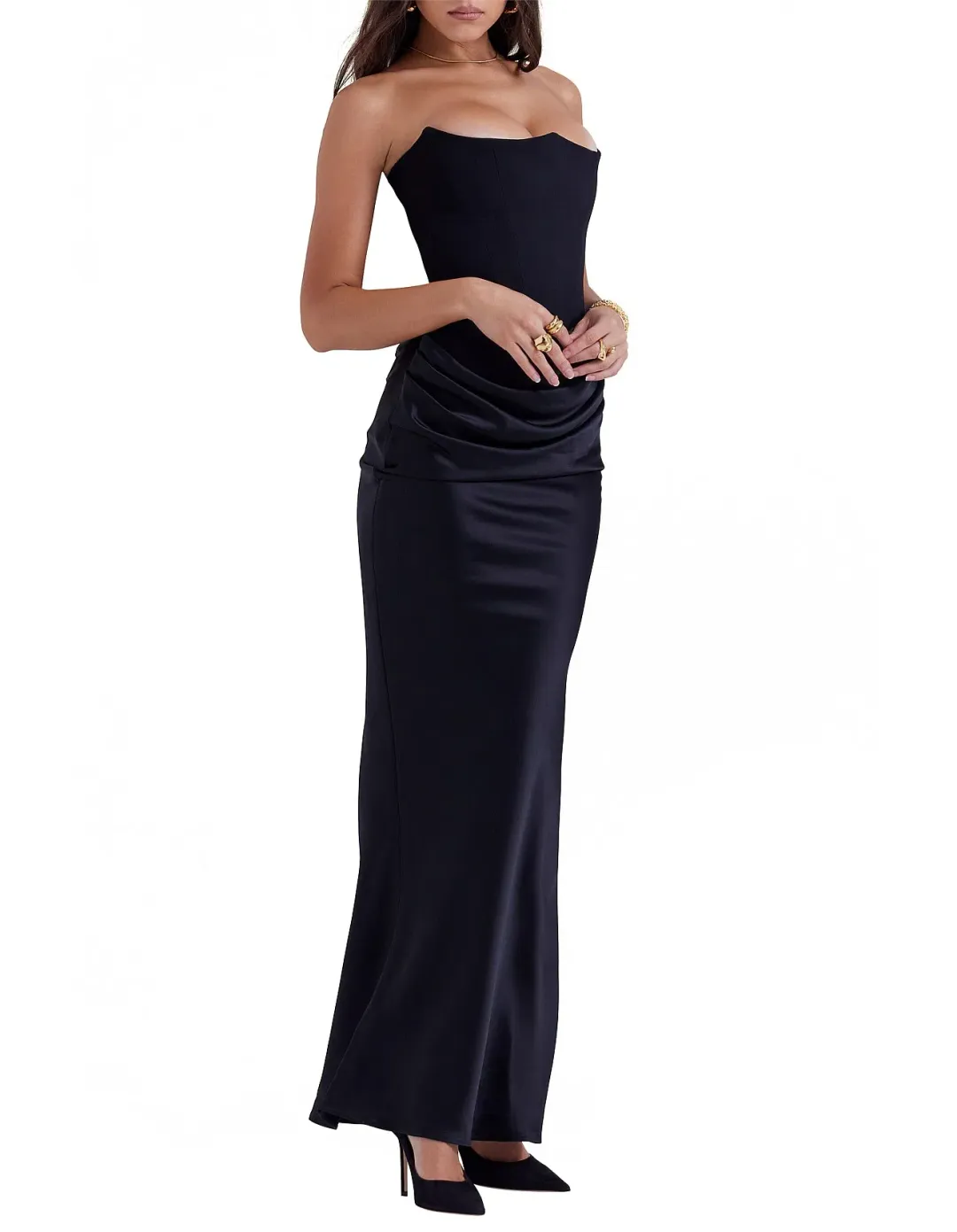 House of CB Black Persephone Dress Viral Black Size XS / AU 4 for rent on The Volte - main image