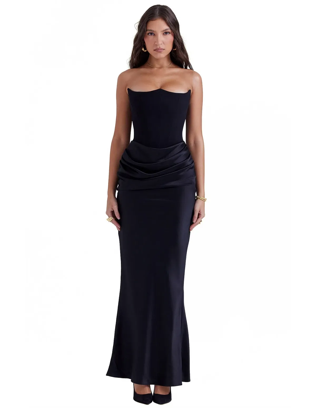 House of CB Black Persephone Dress Viral Black Size XS / AU 4 for rent on The Volte - main image