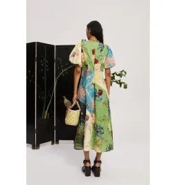 Alemais Avery Spliced Midi Dress Multi Size 16 for rent on The Volte - image 2
