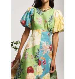 Alemais Avery Spliced Midi Dress Multi Size 16 for rent on The Volte - image 3