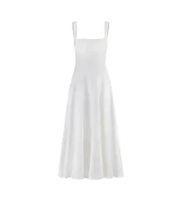 Odd Muse The Ultimate Muse High Waist Square Neck Midi Dress White Size M/AU 10 for rent on The Volte - image 5