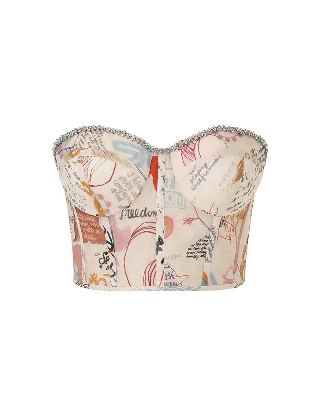 Zimmermann Crush Paneled Bodice and Shorts Set in Dear Diary Print Size 0 / AU 6 for rent on The Volte - main image