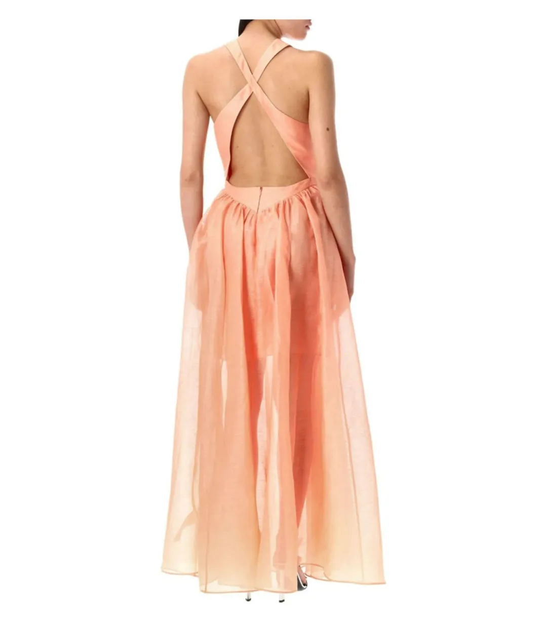 Zimmermann Illuminate Racer Maxi Dress in Guava Size 0 / AU 8 for rent on The Volte - main image