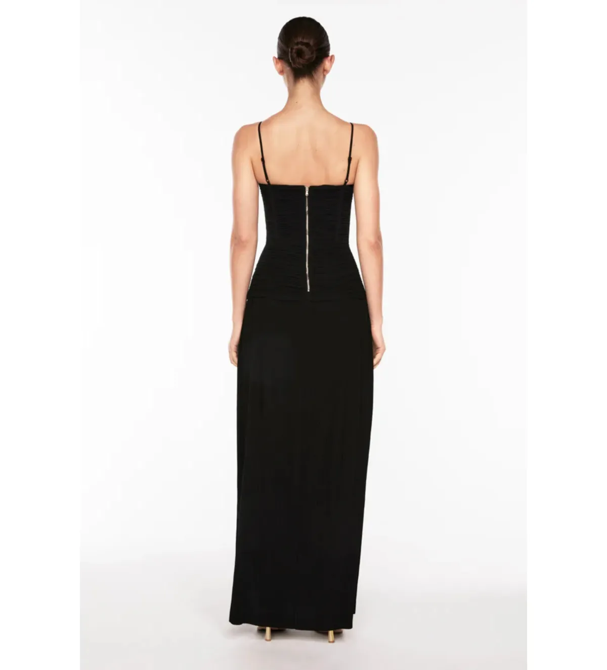 Manning Cartell Double Time Pleat Maxi Dress Black Size AU 8 - Image 3
