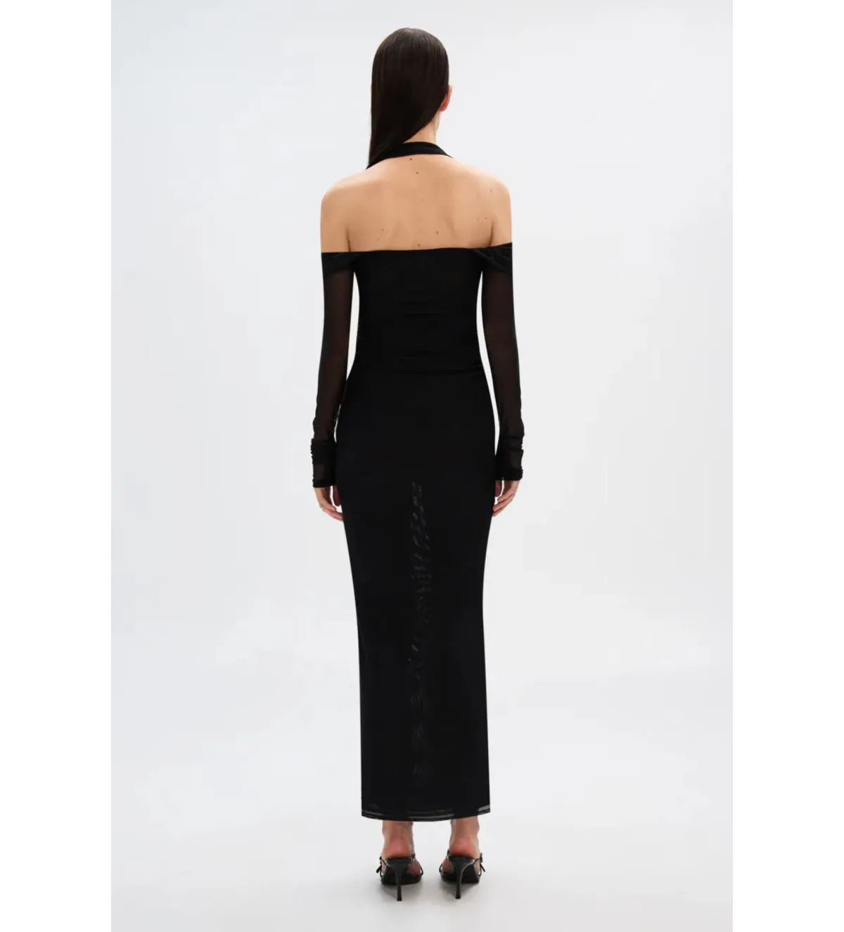 MISHA Sonnet Mesh Maxi Dress Black Size 14/XL - Image 3