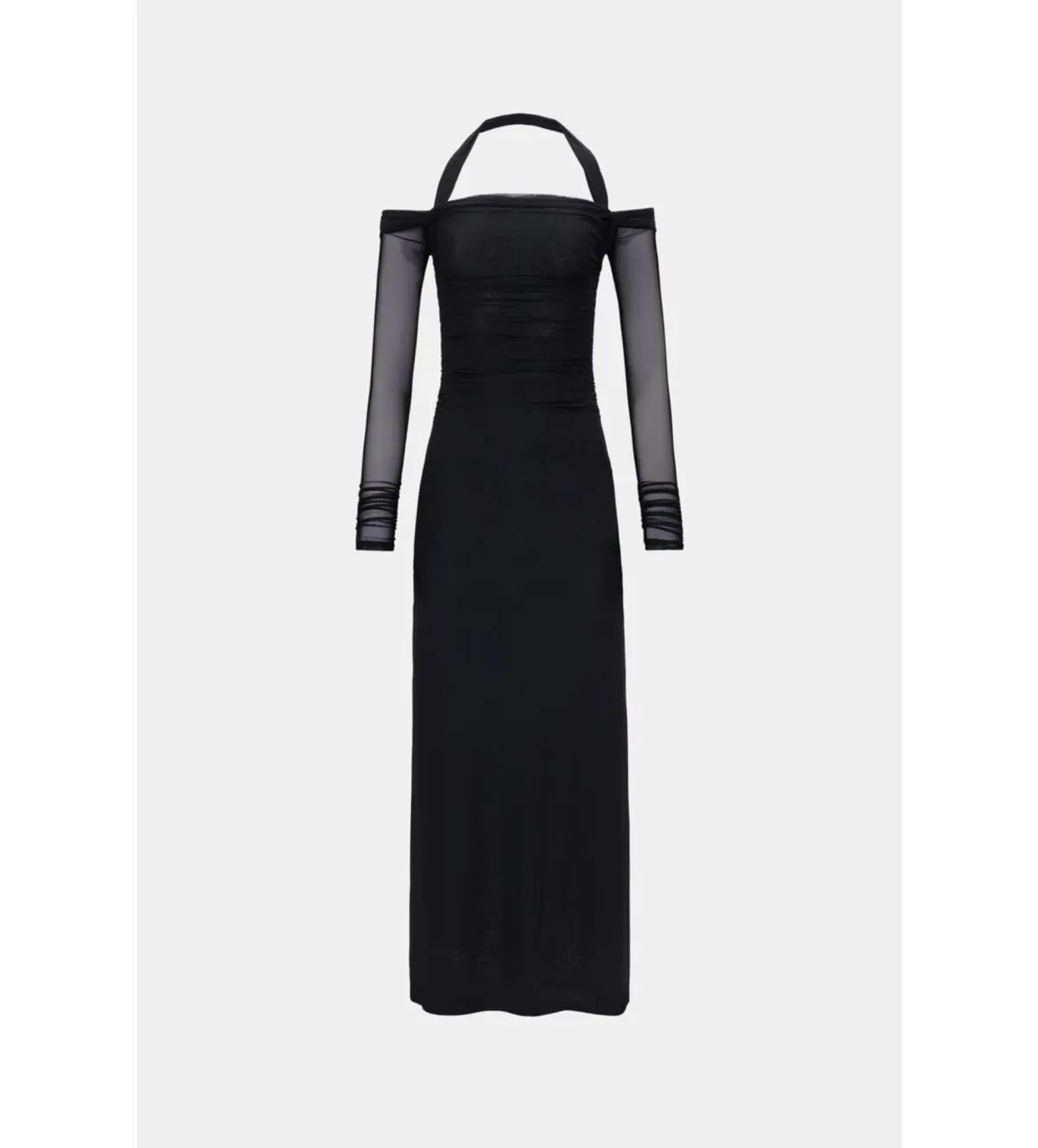 MISHA Sonnet Mesh Maxi Dress Black Size 14/XL - Image 4
