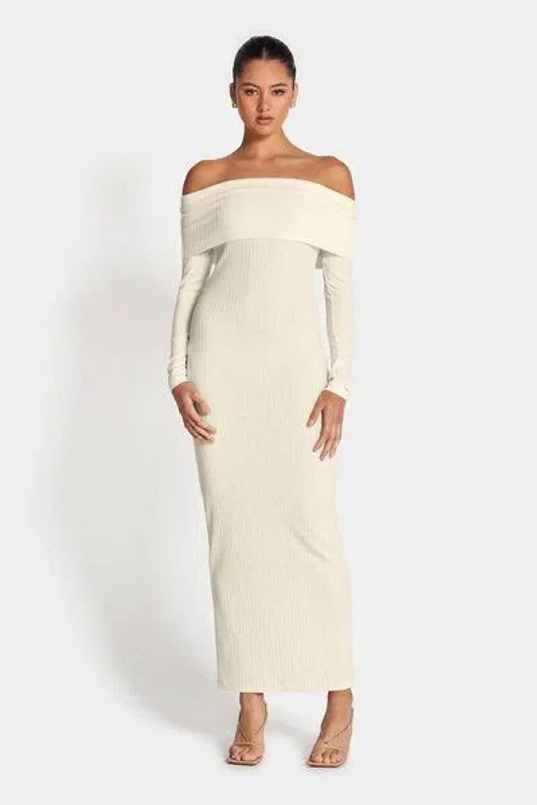 Sofia the Label Gia off the Shoulder Dress Cream Size 10 for rent on The Volte - main image