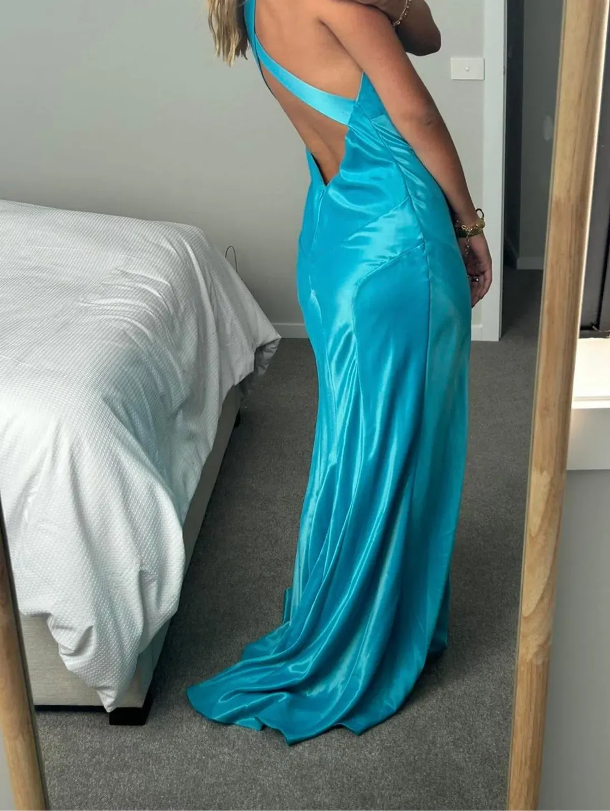 Ruth Tarvydas Aries Gown Aqua Size 12 - Image 3