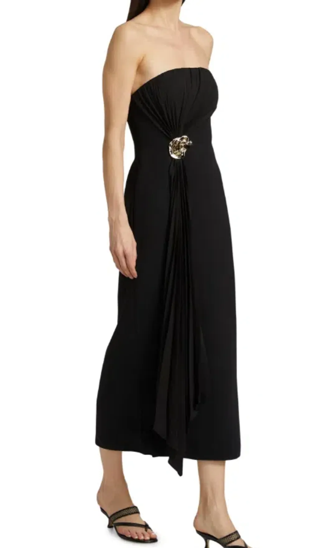 Acler Whitnell Bandeau Midi Black Dress Size AU 8 for rent on The Volte - main image