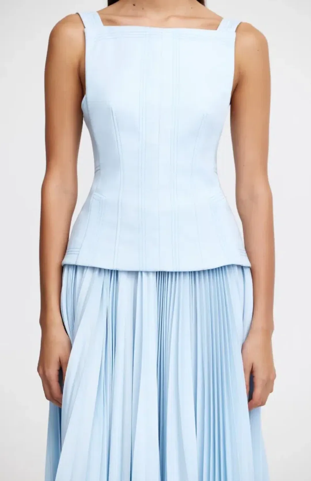 Acler Hollinshill Maxi Dress Baby Blue Size 16 for rent on The Volte - main image