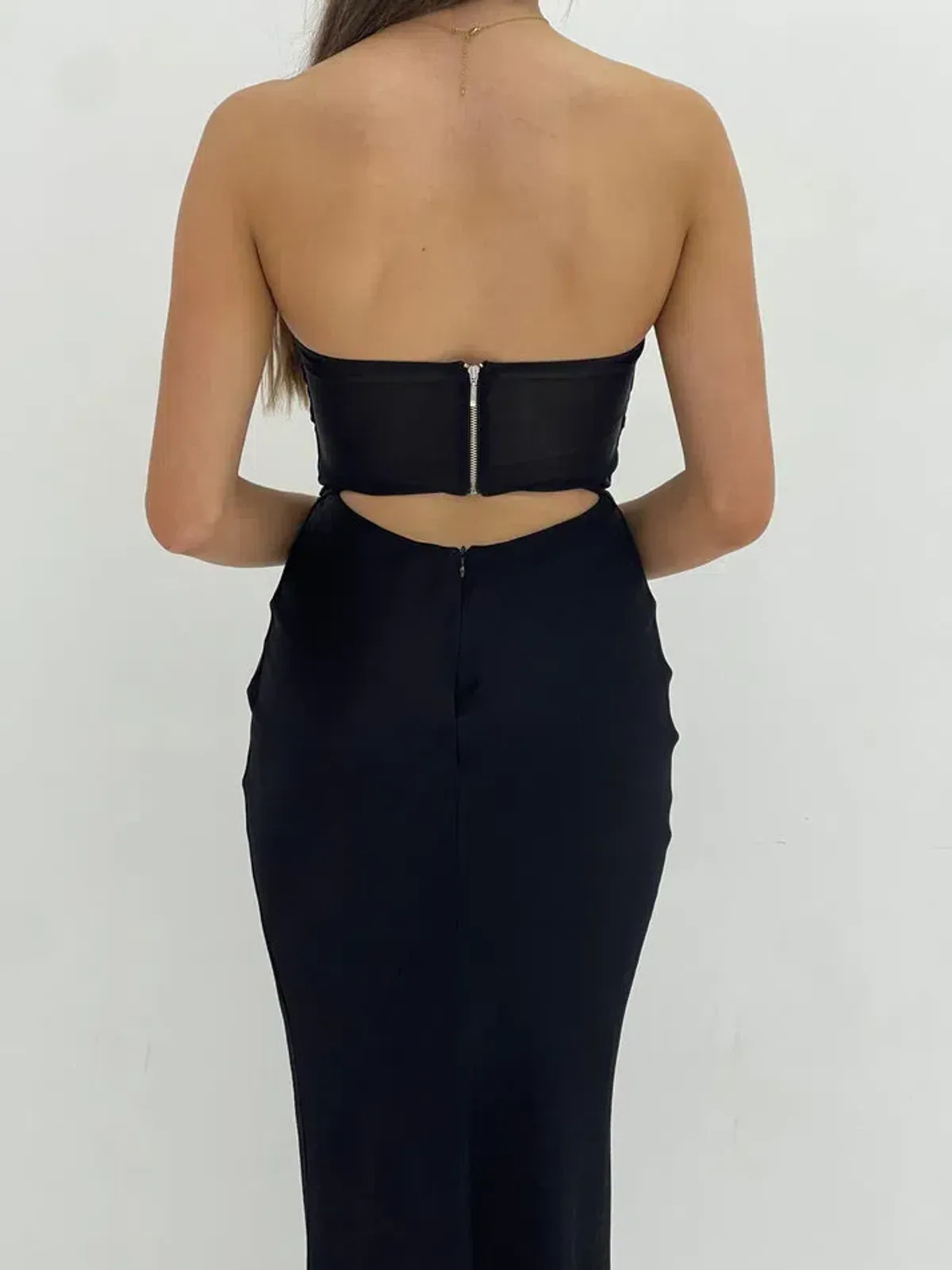 Bec + Bridge Halle Strapless Gown Maxi Black Size AU 8 - Image 4