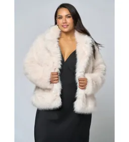 Curve Project Seductive Charm Fur Coat Pink Dusk Size AU 22 for rent on The Volte - image 2