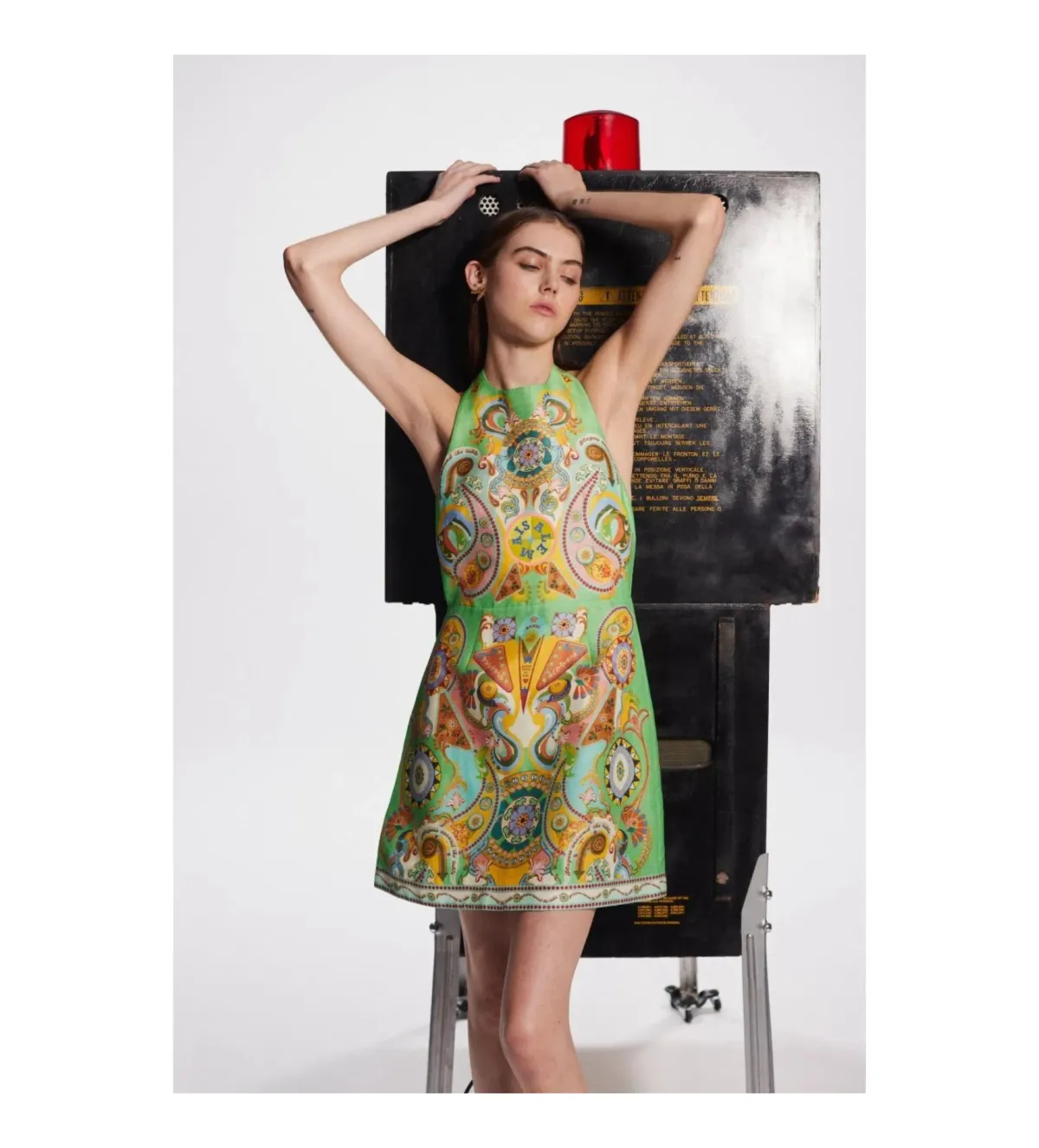 Alemais Pinball Print Mini Dress Multi Size AU 10 - Image 2
