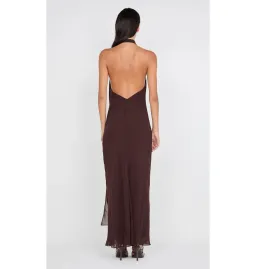 Bec Bridge Soneva Wrap Dress Dark Chocolate Size AU 8 for rent on The Volte - image 3