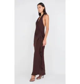 Bec Bridge Soneva Wrap Dress Dark Chocolate Size AU 8 for rent on The Volte - image 2
